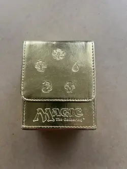 Magic The Gathering Ultra Pro Deck Box Gold W/ 88 Various Cards - Image 1