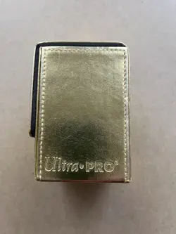Magic The Gathering Ultra Pro Deck Box Gold W/ 88 Various Cards - Image 3
