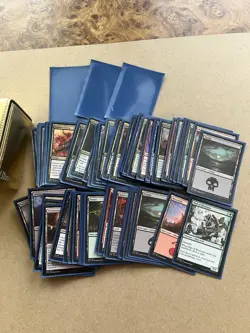 Magic The Gathering Ultra Pro Deck Box Gold W/ 88 Various Cards - Image 5