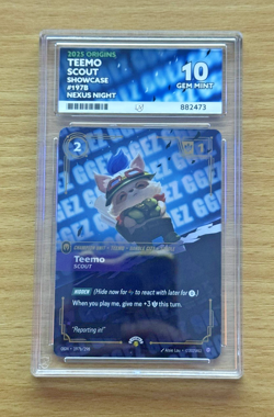 Teemo Scout GGEZ OGN 197b/298 Gem Mint PERFECT 10 Riftbound TCG Promo Card - Image 1