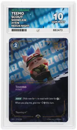 Teemo Scout GGEZ OGN 197b/298 Gem Mint PERFECT 10 Riftbound TCG Promo Card - Image 5