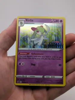 STAFF Kirlia SWSH271 Silver Tempest Stamped Holo Nintendo Pokemon Card - Image 1