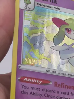STAFF Kirlia SWSH271 Silver Tempest Stamped Holo Nintendo Pokemon Card - Image 2