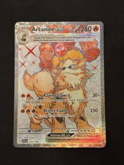Pokemon TCG Arcanine EX Holo Card 224/198 SV01 Scarlet & Violet Base Set - Image 1