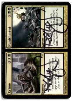 MTG Crime Punishment - Dissension Signed Moderately Played English - Image 1