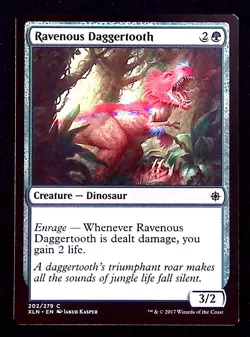 Ravenous Daggertooth Magic the Gathering Ixalan Creature Dinosaur Common - Image 1