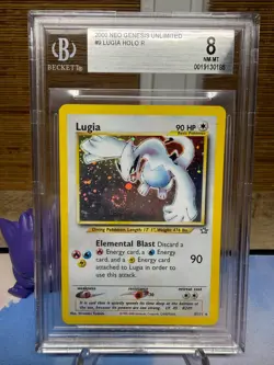 Lugia 9/111 Neo Genesis Holo Pokemon WOTC Vintage FIREBALL SWIRL - Image 1