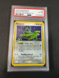 2005 POKEMON EX DEOXYS JETSTREAM THEME DECK #22 RAYQUAZA-HOLO PSA 6 - Image 1