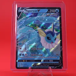 2021 Pokemon TCG Sword & Shield Black Star Promo SWSH150 Vaporeon V - Image 1
