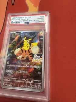 PSA 10 GEM MINT Japanese Pokemon 2023 Detective Pikachu 098/SV-P Detective PROMO - Image 1
