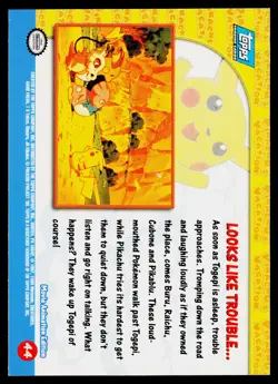 Looks Like Trouble... #44 TOPPS Movie Edition Pikachu's Vacation Blue Label #2 - Image 2