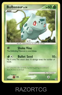 BULBASAUR 77/132 C SECRET WONDERS POKEMON LP/MP - Image 1