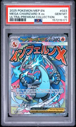 PSA 10 MEGA CHARIZARD X EX 023 BLACK STAR PROMO UPC POKEMON 🔥 - Image 1