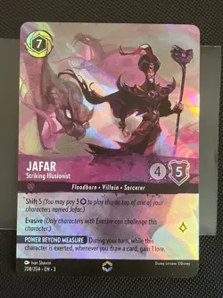 Disney Lorcana Jafar Striking Illusionist Enchanted 208/204 Into Inklands Holo - Image 1