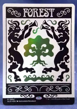 Forest (0892) - MTG Rainbow FOIL - Secret Lair SLD - NM - Image 1