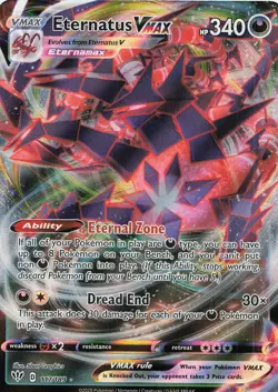 Eternatus VMAX 117/189 Holo VMAX Rare Darkness Ablaze Pokemon Lightly Played - Image 1