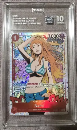 TAG 10 NAMI 2024 ONE PIECE #ST01-007 WINGS OF THE CAPTAIN ART-TREASURE RARE - Image 1