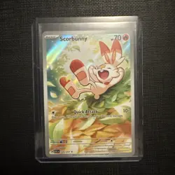 🔥Pokemon TCG Scorbunny 225/217 Illustration Rare Full Art Holo 70 HP EN - Image 1