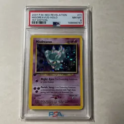 2001 POKEMON NEO REVELATION 1ST EDITION #11 MISDREAVUS-HOLO PSA 8 - Image 1