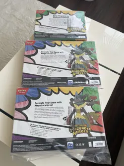 Pokemon TCG PREMIUM POSTER COLLECTION MEGA LUCARIO X2 MEGA MEGANIUM EX X1 - Image 4