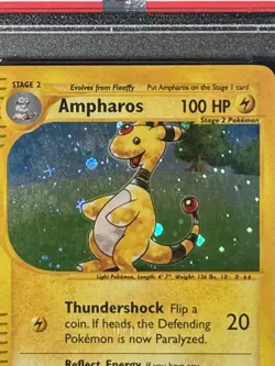 2003 POKEMON AQUAPOLIS #H1 AMPHAROS-HOLO PSA 6 - Image 3