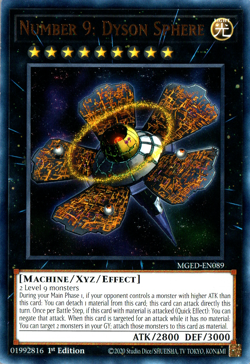 Number 9: Dyson Sphere - MGED-EN089 - Rare - 1st Edition Yugioh - Image 1