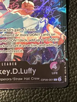 One Piece Monkey.D.Luffy OP09-061 Leader Foil - Image 3