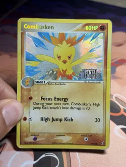Combusken 16/100 Pokemon TCG EX Crystal Guardians Reverse Holo Rare Stamped HP - Image 3