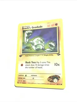BROCK'S GEODUDE - 68/132 - 1st Edition Gym Challenge - Pokemon Card - PL - Image 1