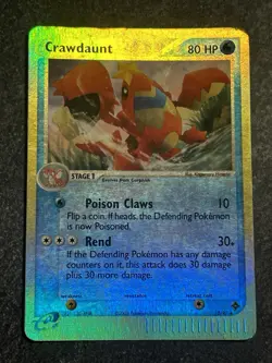 Crawdaunt Pokemon Card 13/97 Reverse Holo Card Vintage 2003 Pokemon TCG - Image 1