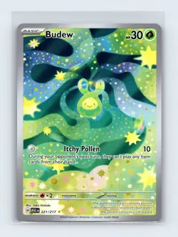 NM Budew 221/217 Ascended Heroes Illustration Rare Pokemon Card - Image 1