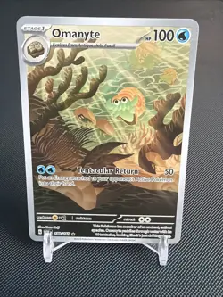 Pokemon TCG Omanyte Scarlet Violet-151 Holo Illustration Rare Card 180/165 - Image 1