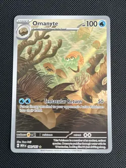 Pokemon TCG Omanyte Scarlet Violet-151 Holo Illustration Rare Card 180/165 - Image 2