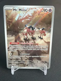 Pokemon TCG Mr. Mime Scarlet & Violet Holo Illustration Card 179/165 - Image 1