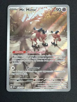 Pokemon TCG Mr. Mime Scarlet & Violet Holo Illustration Card 179/165 - Image 2