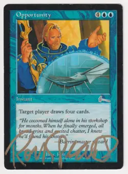 Gold Signed Opportunity HP Urza's Legacy Artist Ron Spears 1999 WOTC MTG Magic! - Image 1