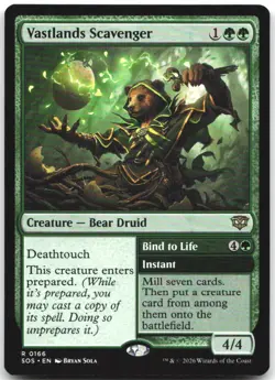 Vastlands Scavenger 166 Rare Secrets of Strixhaven Magic: The Gathering NM - Image 1