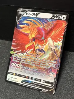 Pokemon TCG Ho-Oh v Silver Tempest Holo Ultra Rare Card 140/195 Mint Condition - Image 3