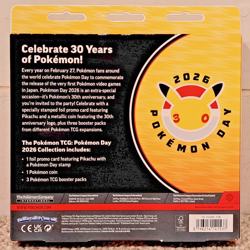 Pokemon TCG Pokemon Day 2026 Collection Box Pikachu Promo Coin 3 Boosters SEALED - Image 2