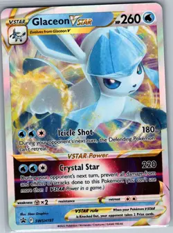 Glaceon VSTAR SWSH197 Black Star Promo - Pokemon Card - NM - Image 1
