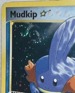 2004 Pokemon Mudkip Gold Star Holo Team Rocket 107/109 Swirl 🌀 Ultra Rare - Image 3