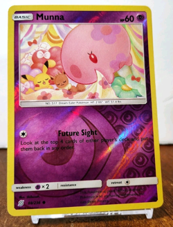 POKEMON MUNNA 88/236 REVERSE HOLO UNIFIED MINDS LP CUTE BABY PIKACHU & EEVEE - Image 1