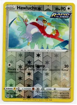 Hawlucha 216/264 Uncommon Fusion Strike Pokemon Reverse Holo Near Mint - Image 1