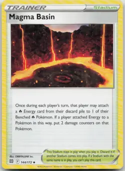 Magma Basin – Pokemon TCG Brilliant Stars 144/172 Stadium Playset x4 LP - Image 2