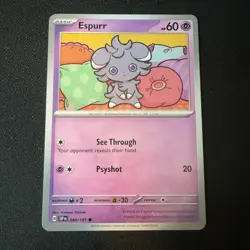 Espurr 084/191 Common Surging Sparks Reverse Holo Near Mint Pokemon Card TCG - Image 1