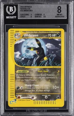 2003 POKEMON SKYRIDGE #32 UMBREON-REVERSE FOIL BGS 8 - Image 1