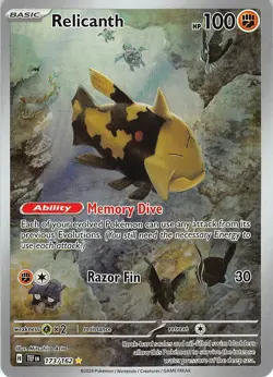 Relicanth 173/162 Illustration Rare Temporal Forces Pokemon Near Mint - Image 1