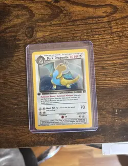 Pokemon 1st Edition Holo Rare Dark Dragonite Team Rocket 5/82 - Image 1