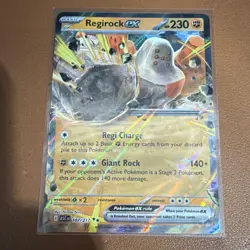 Pokemon Regirock EX 107/217 Holo Basic Fighting Pokemon TCG - Image 1