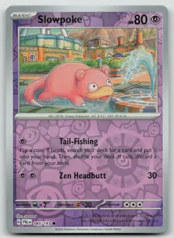 Pokemon Slowpoke 085/193 Paldea Evolved Common Reverse Holo NM - Image 1